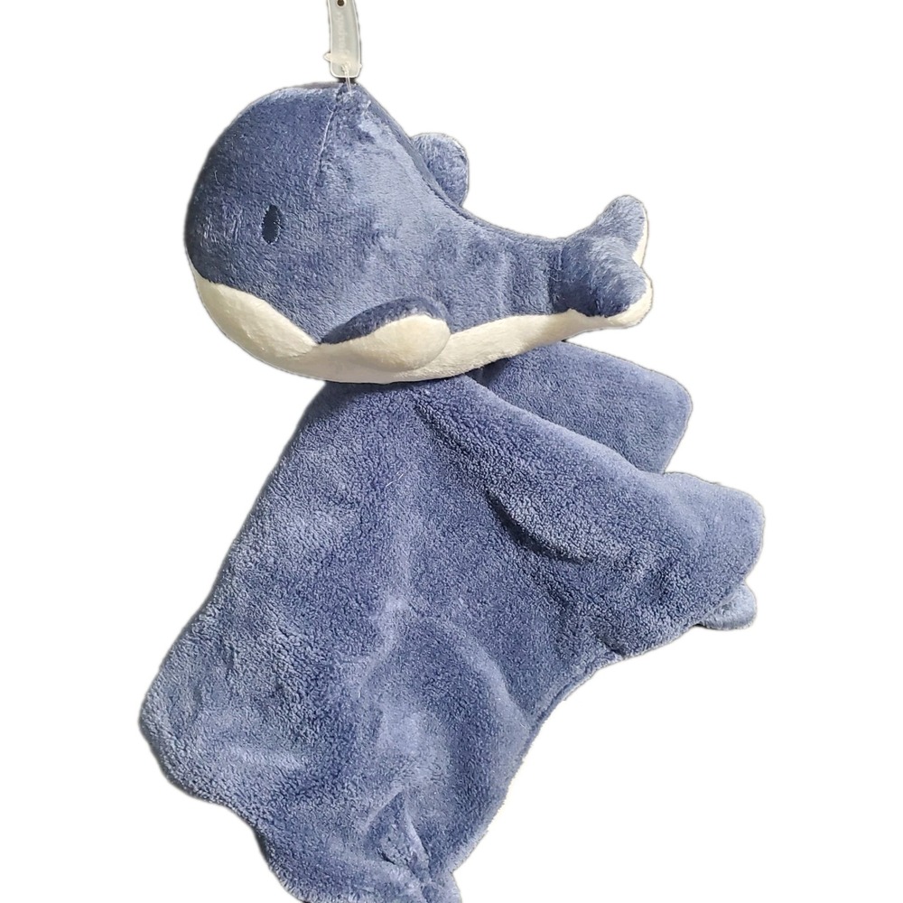 Gerber Plush Whale Lovey Blue Nautical Baby‎ Security Blanket 12" inch - NWOT